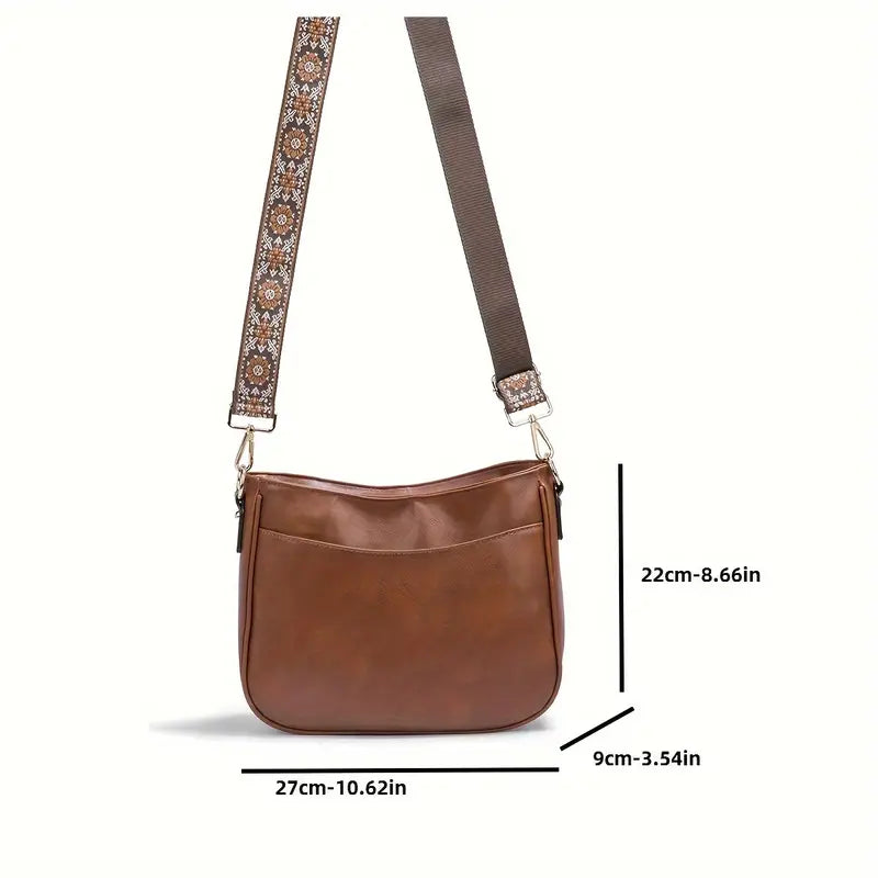 Sac bandoulière femme compact, poche zippée, trois coloris