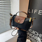 Petit sac bandoulière femme 19 x 10 x 6 cm, sangle réglable, noir