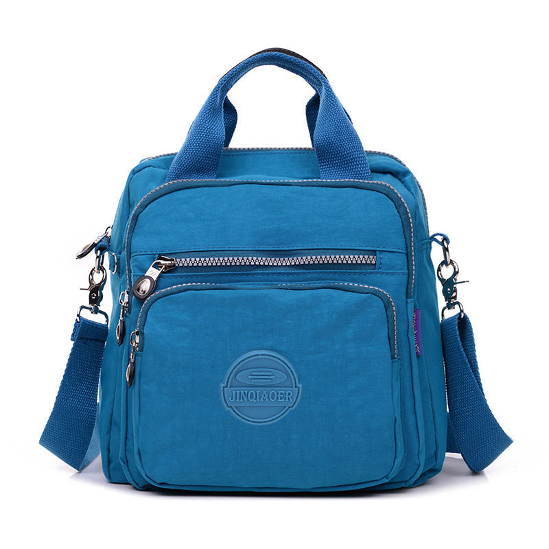 Sac bandoulière femme imperméable, trois façons de le porter, bleu nuit