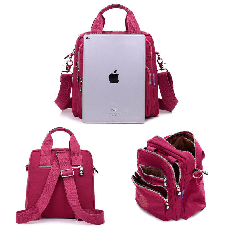 Sac bandoulière femme imperméable, trois façons de le porter