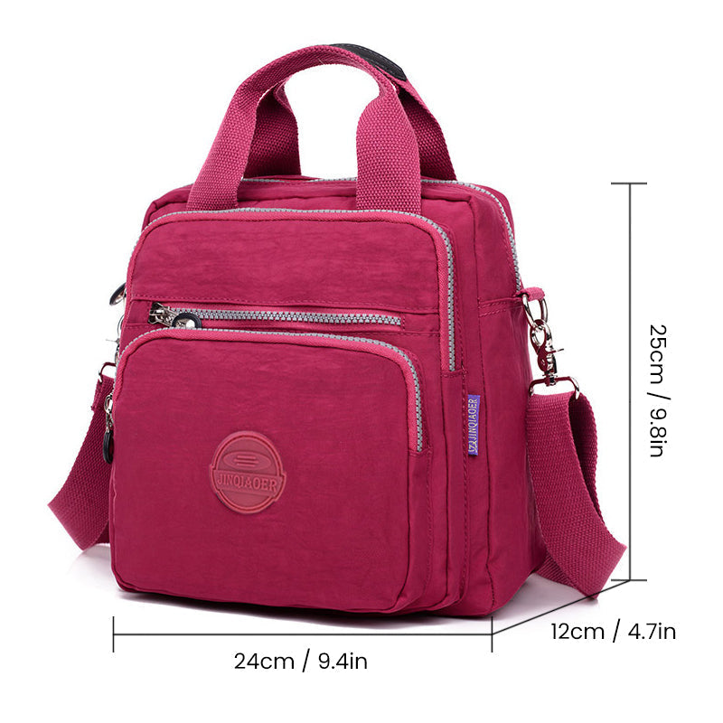 Sac bandoulière femme imperméable, trois façons de le porter