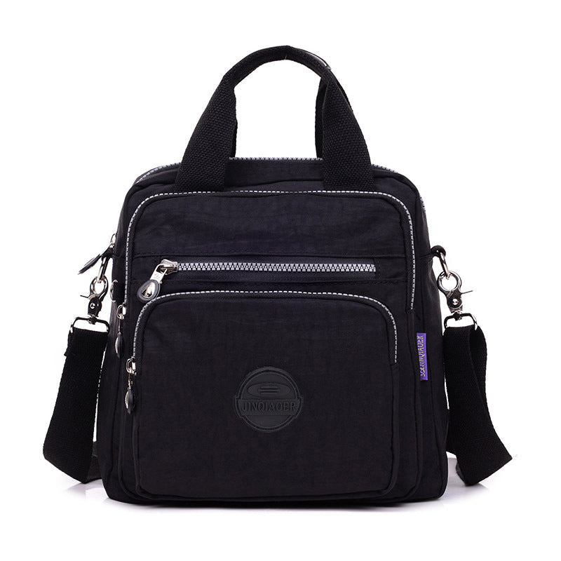 Sac bandoulière femme imperméable, trois façons de le porter, noir