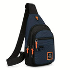 Sac bandoulière homme, trois compartiments, déperlant, bleu