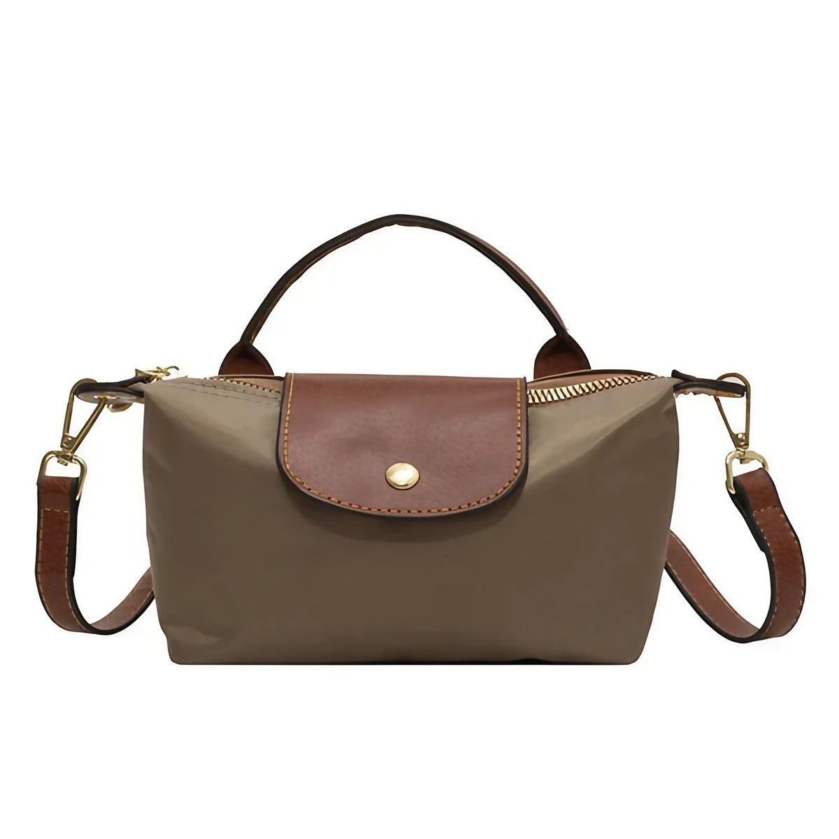 Petit sac bandoulière femme, 19 x 10 x 6 cm, trois coloris, kaki
