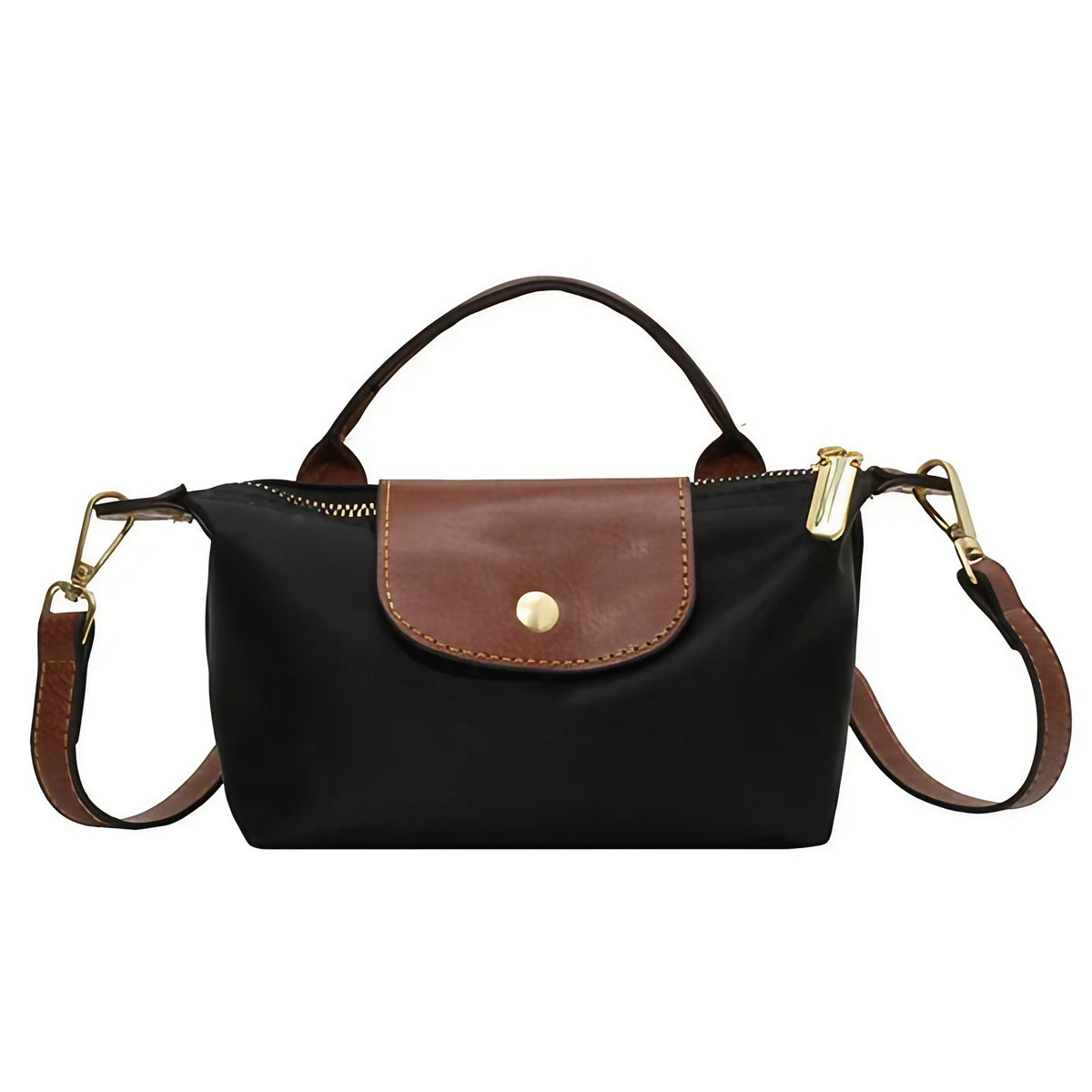 Petit sac bandoulière femme, 19 x 10 x 6 cm, trois coloris, noir