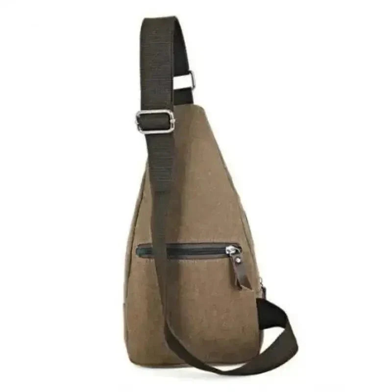 Sac bandoulière en toile, sangle réglable, 37 x 17 x 6 cm