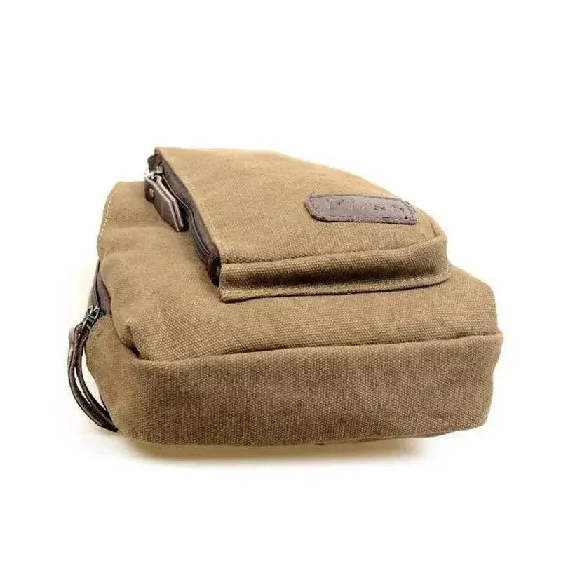 Sac bandoulière en toile, sangle réglable, 37 x 17 x 6 cm