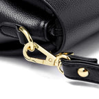 Sac besace femme en similicuir à pompons, cinq coloris