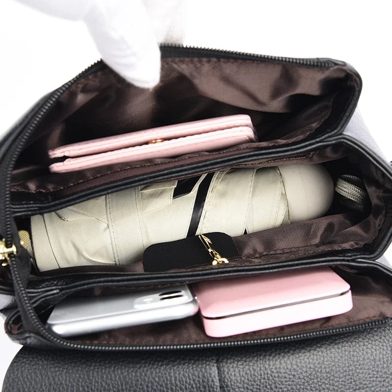 Sac besace femme en similicuir à pompons, cinq coloris