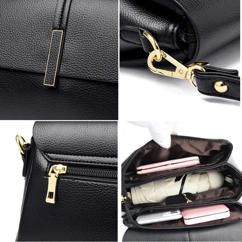 Sac besace femme en similicuir à pompons, cinq coloris