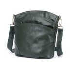 Sac besace femme en similicuir, deux poches avant, six coloris