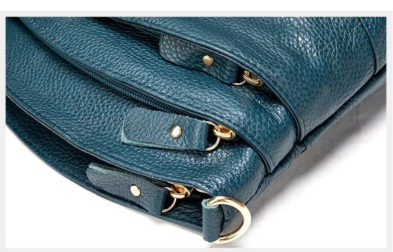 Sac besace femme en similicuir, deux poches avant, six coloris
