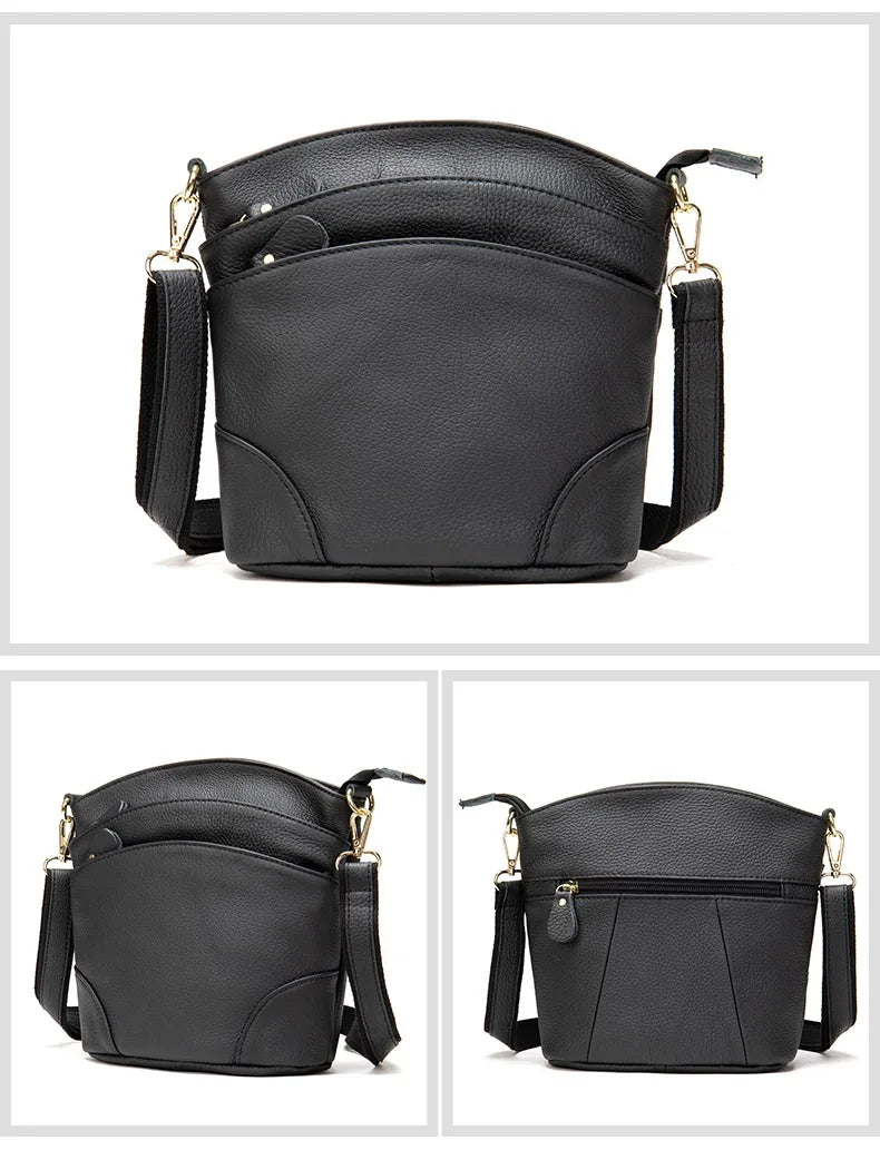 Sac besace femme en similicuir, deux poches avant, six coloris
