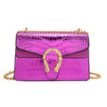 Sac besace femme en similicuir, bandoulière ajustable, six coloris, rose