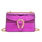 Sac besace femme en similicuir, bandoulière ajustable, six coloris, rose