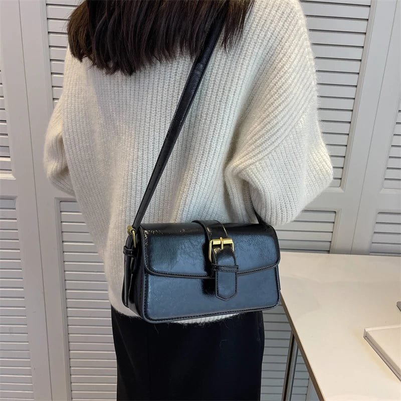 Petit sac besace femme en similicuir, bandoulière ajustable