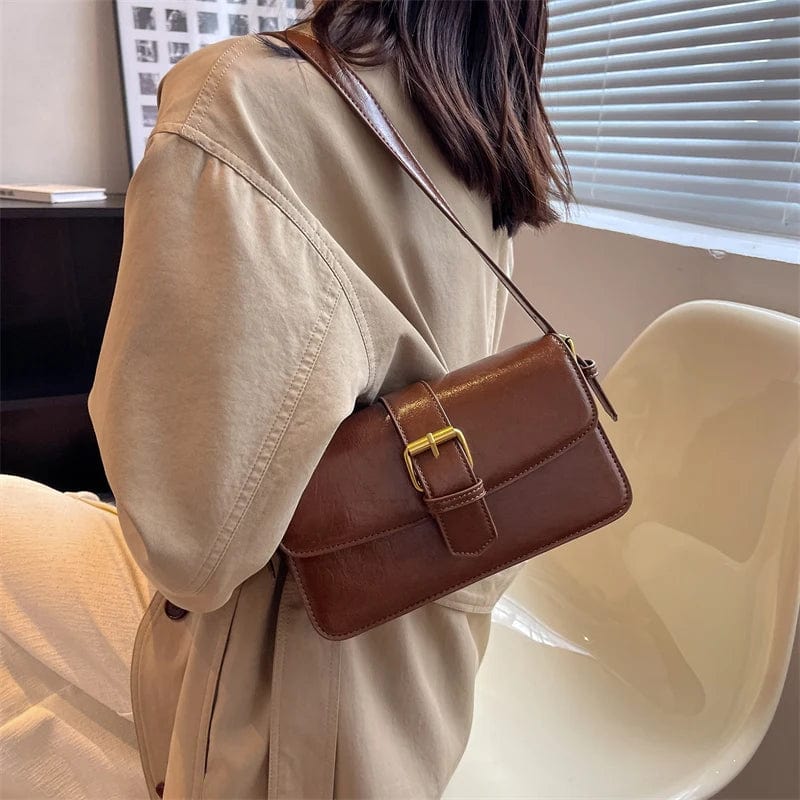 Petit sac besace femme en similicuir, bandoulière ajustable