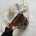 Petit sac besace femme en similicuir, bandoulière ajustable