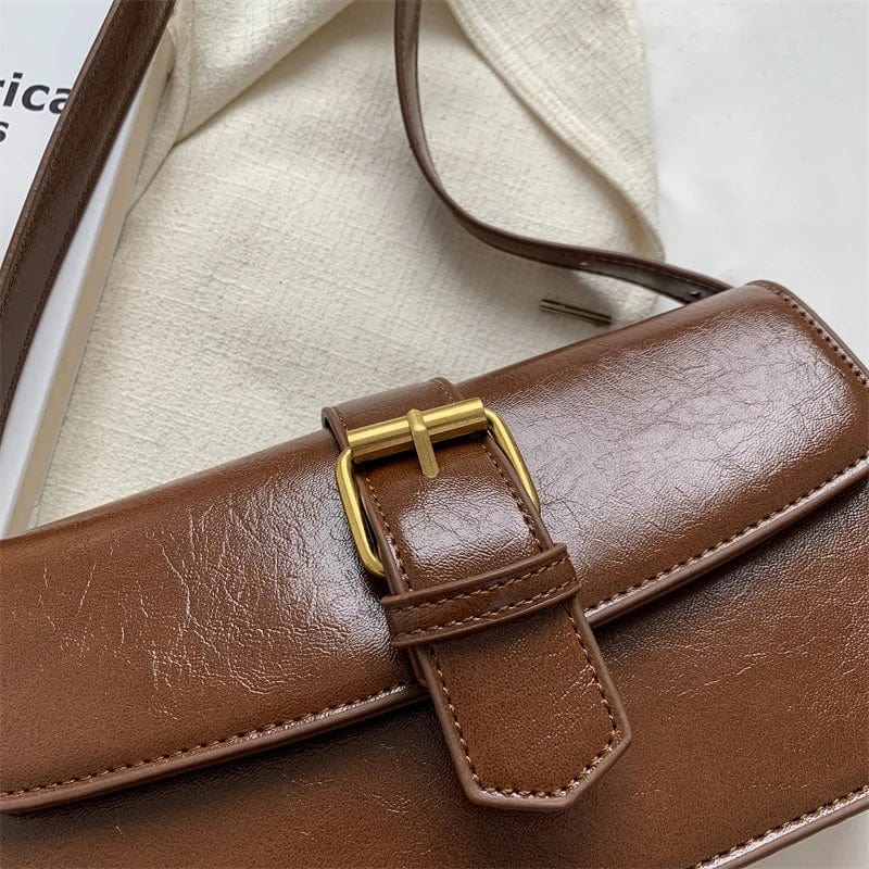 Petit sac besace femme en similicuir, bandoulière ajustable