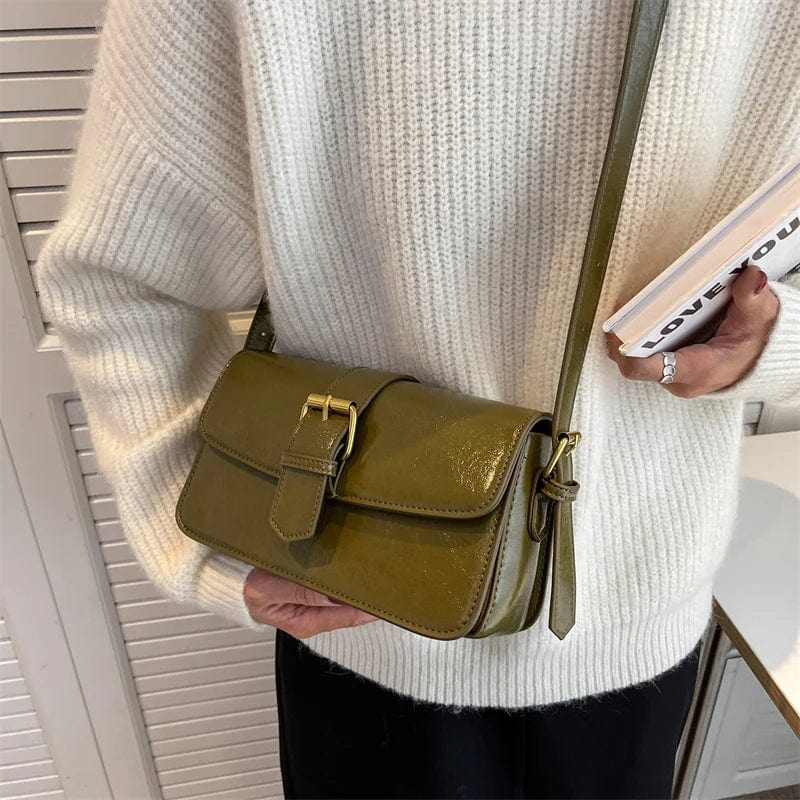 Petit sac besace femme en similicuir, bandoulière ajustable