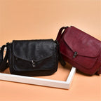 Sac besace femme en similicuir, bandoulière réglable, six coloris