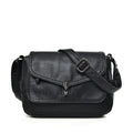 Sac besace femme en similicuir, bandoulière réglable, six coloris, noir