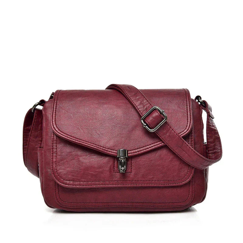 Sac besace femme en similicuir, bandoulière réglable, six coloris