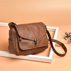 Sac besace femme en similicuir, bandoulière réglable, six coloris