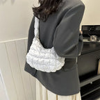 Sac besace femme matelassé effet bulle, bandoulière large
