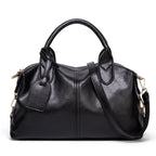 Sac bowling femme noir en similicuir grainé, 29 x 19 cm, noir