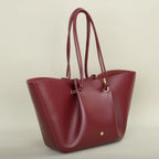 Sac cabas femme structuré en similicuir, fermeture aimantée