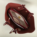 Sac cabas femme structuré en similicuir, fermeture aimantée