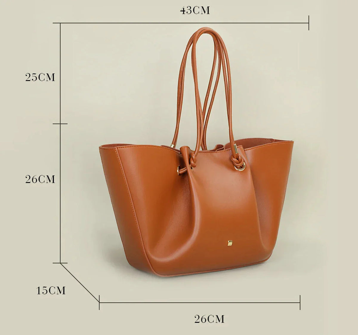 Sac cabas femme structuré en similicuir, fermeture aimantée