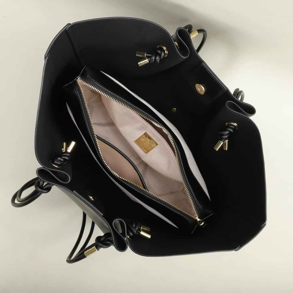 Sac cabas femme structuré en similicuir, fermeture aimantée