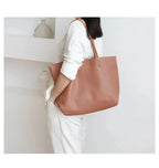 Sac cabas femme en cuir, 36 x 11 x 28 cm, cinq coloris