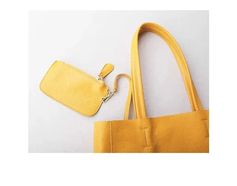 Sac cabas femme en cuir, 36 x 11 x 28 cm, cinq coloris