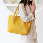 Sac cabas femme en cuir, 36 x 11 x 28 cm, cinq coloris