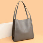 Sac cabas femme décontracté, kaki, noir ou rouge