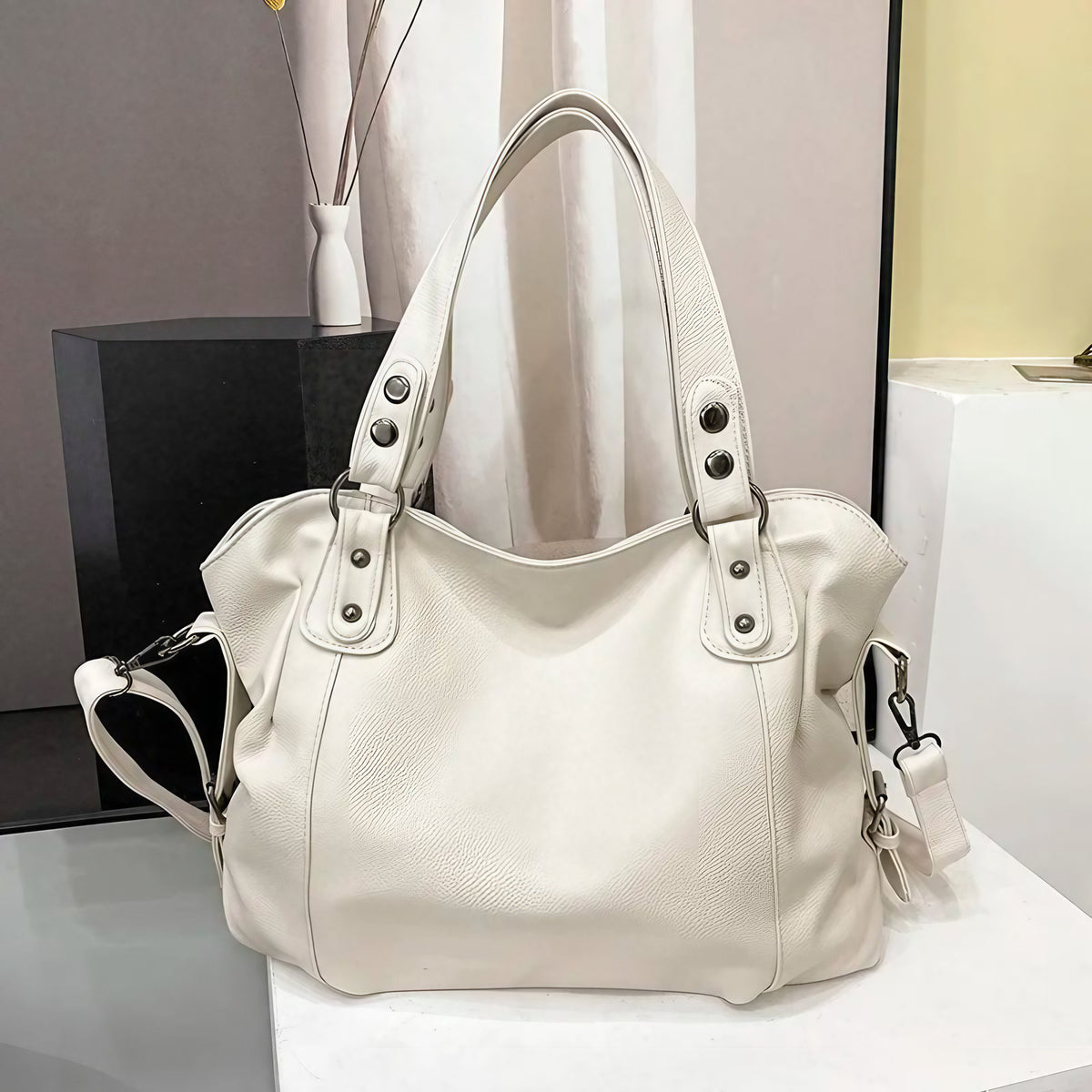 Sac cabas femme en similicuir souple, ordinateur 15,6 pouces