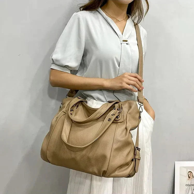 Sac cabas femme en similicuir souple, ordinateur 15,6 pouces
