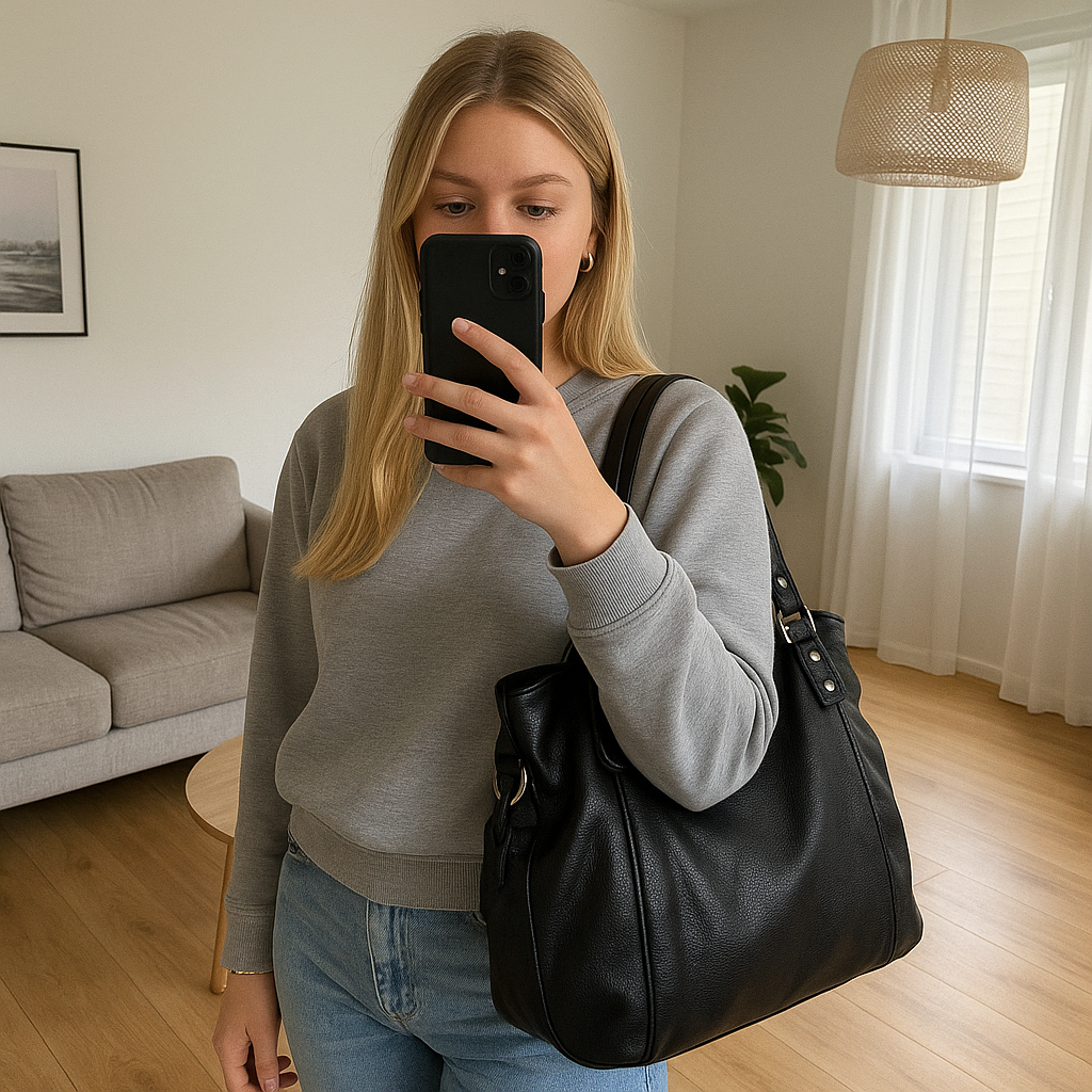 Sac cabas femme en similicuir souple, ordinateur 15,6 pouces