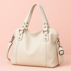 Sac cabas femme en similicuir souple, ordinateur 15,6 pouces, beige