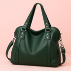 Sac cabas femme en similicuir souple, ordinateur 15,6 pouces, vert