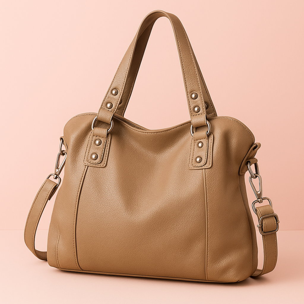 Sac cabas femme en similicuir souple, ordinateur 15,6 pouces, kaki