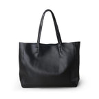 Sac cabas femme en cuir, 36 x 28 x 11 cm, cinq coloris, noir