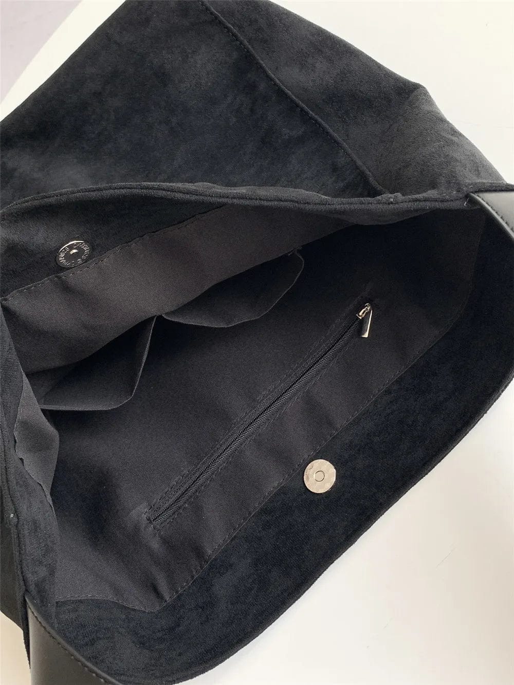 Sac cabas femme en faux daim, format A4, trois coloris