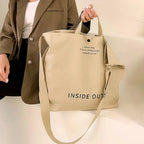 Sac cabas en toile de coton, bandoulière réglable, 41 x 32 cm