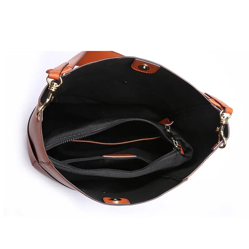 Sac cabas femme en cuir, grand format 37 x 31 cm, quatre coloris