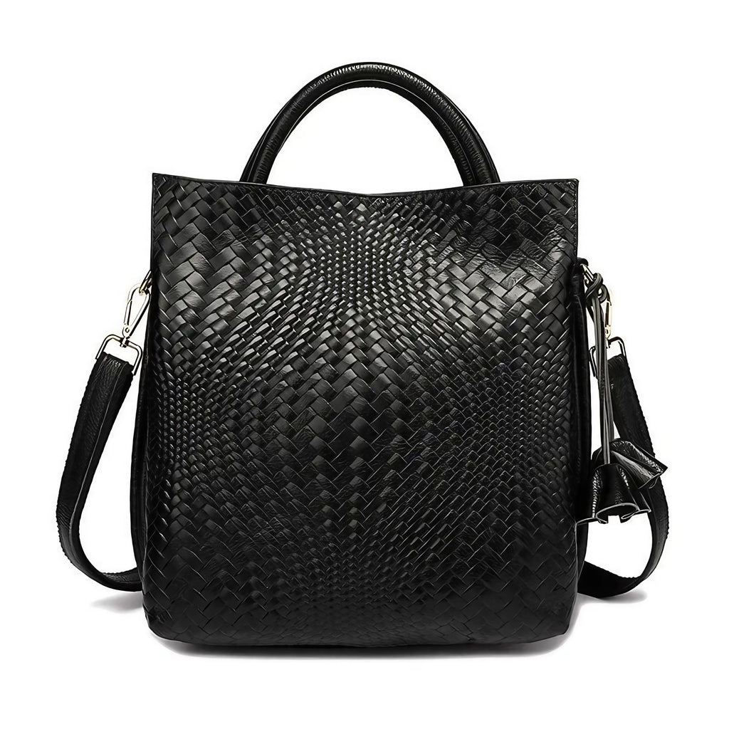 Sac cabas femme en cuir, noir, violet ou rouge, noir