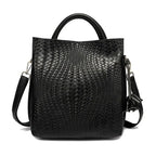 Sac cabas femme en cuir, noir, violet ou rouge, noir